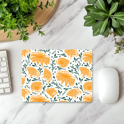 Golden Bloom Custom Mouse Pad | Spring Mouse Pad