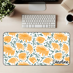 Golden Bloom Custom Desk Mat Spring Desk Mat