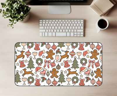 Merry & Bright Desk Mat| Christmas Desk Mat