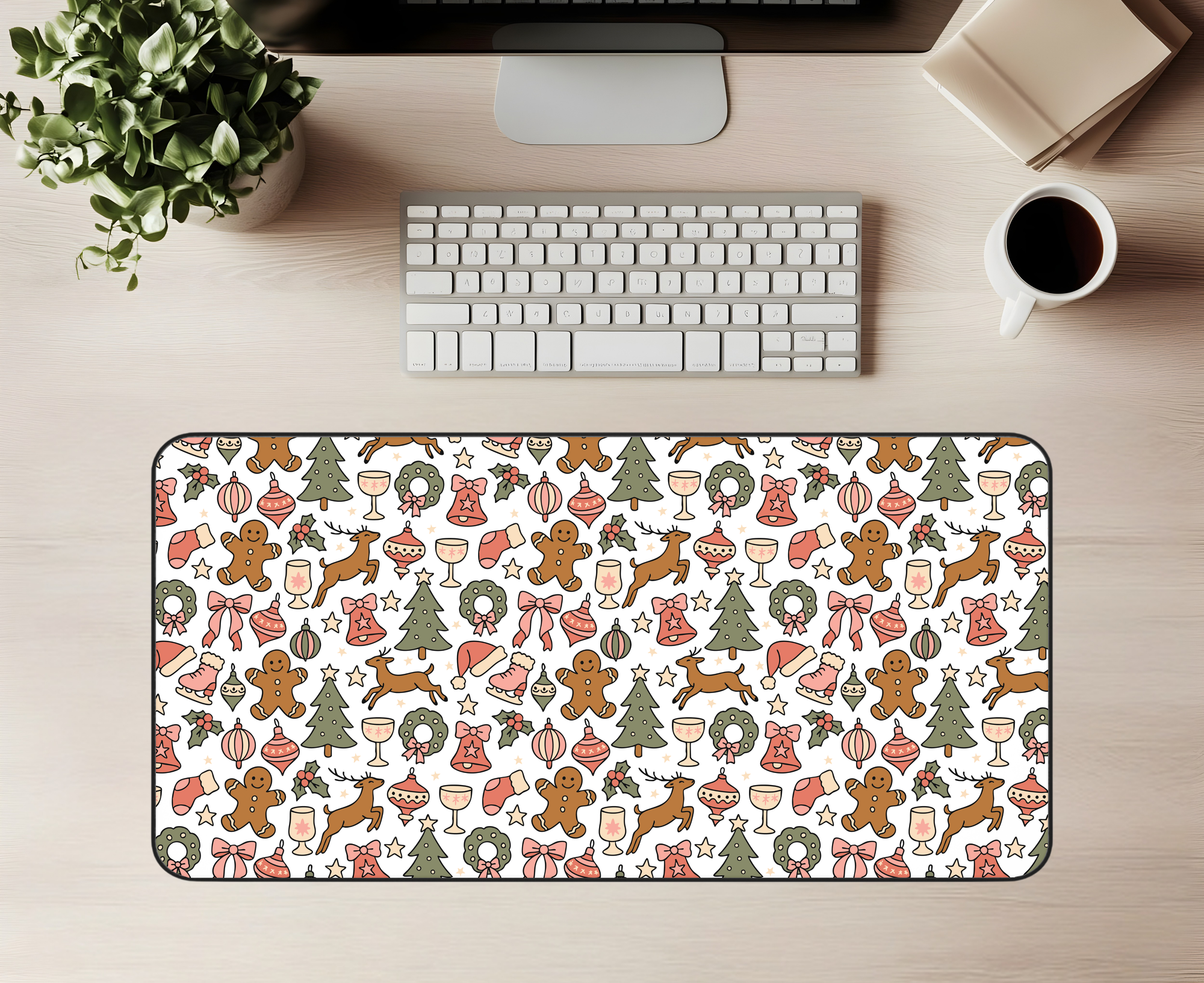 Merry & Bright Desk Mat | Christmas Desk Mat