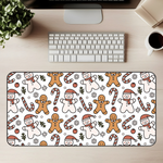 Gingerbread & Cheer Desk Mat | Christmas Desk Mat