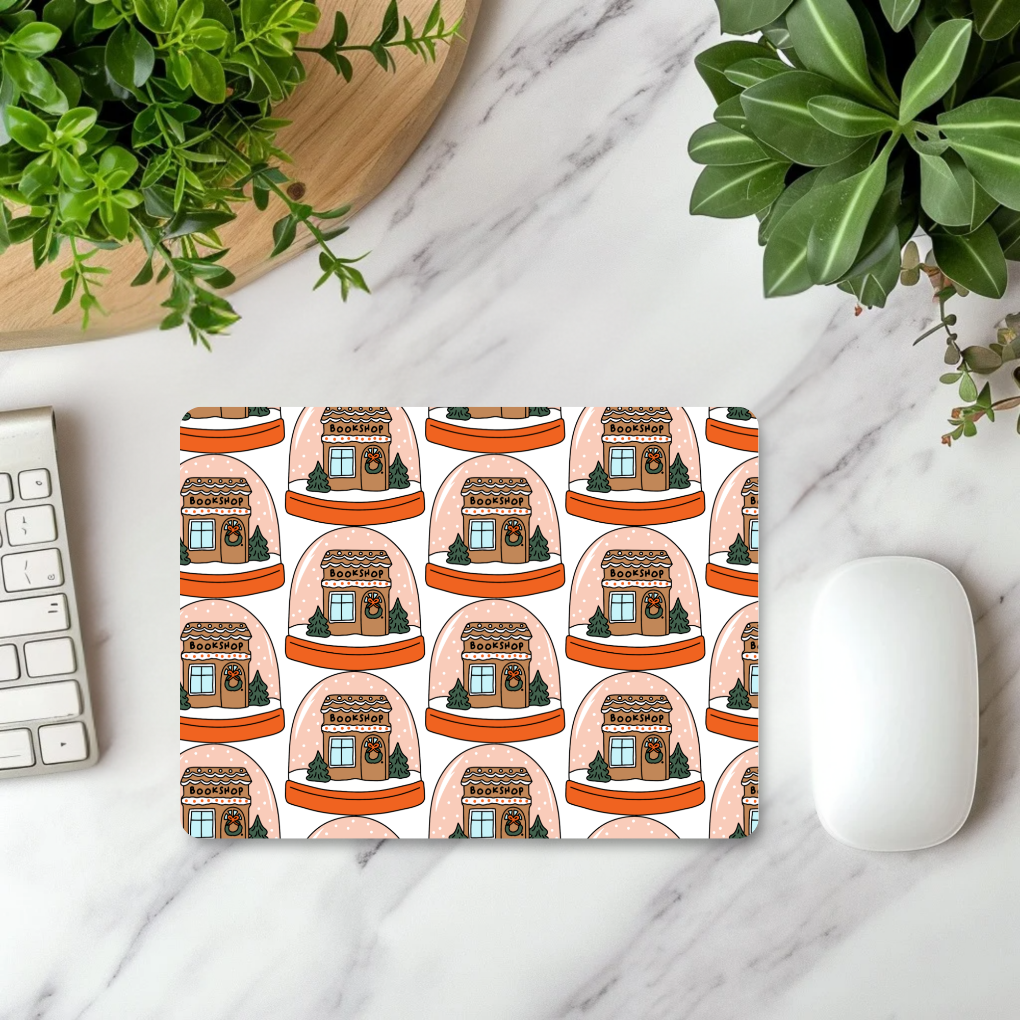 Cozy Bookshop Mouse Pad| Book Lover Mouse Pad